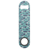 Decoratieve Zee Wave Background Speed Flessenopener (Achterkant)