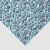 Decoratieve Zee Wave Background Tissuepapier (Detail)