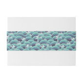 Decoratieve Zee Wave Background Uitnodigingen Wikkel (Achterkant Voorbeeld)