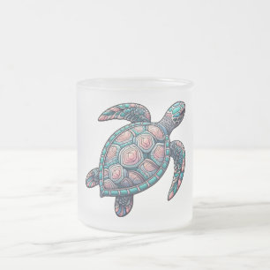 decoratieve Zeeen schildpad Matglas Koffiemok
