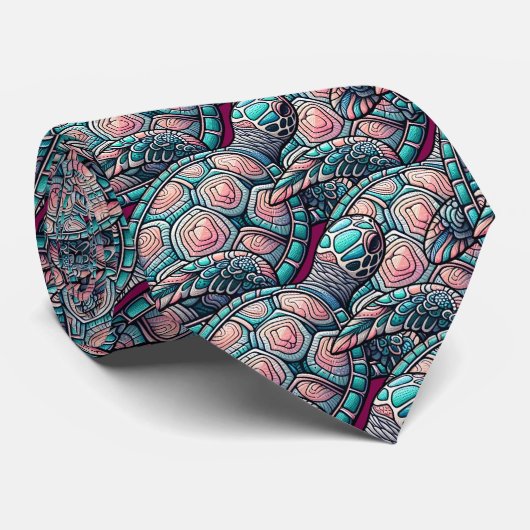 decoratieve Zeeen schildpad Stropdas (Opgerold)