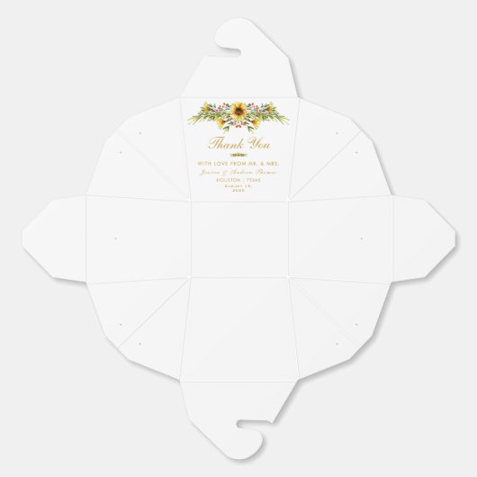 Decoratieve Zomer Bloemen Bruiloft Bedankdoosjes (Ongevouwen)