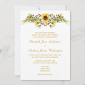 Decoratieve Zomer Bloemen Bruiloft Kaart (Voorkant)