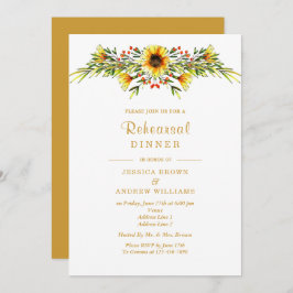 Decoratieve Zomer Bloemen Huwelijk repetitie diner Kaart