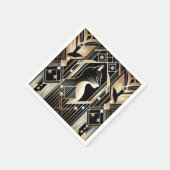 Decoratieve zwarte kat Abstract servetten (Hoek)