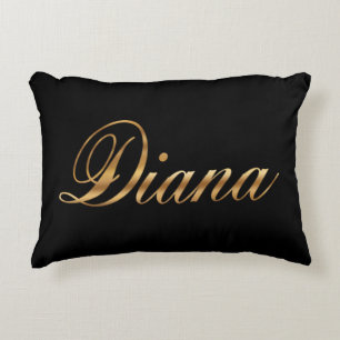 Décoratifs Coussins de Diana gold Design Lettering