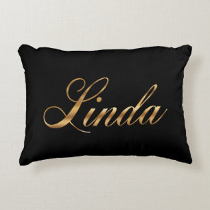 Décoratifs Coussins de Linda gold Design Lettering