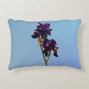 Décoratifs Deux Coussins d'iris violets foncés