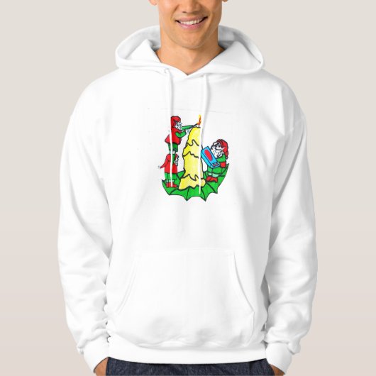 DECORATING ELVES hoodie (Voorkant)