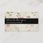 Décoration à la florale Carte de visite (Devant)