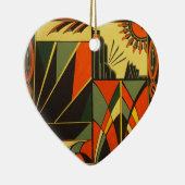 Décoration accrochante de coeur en céramique d'art (Droite)