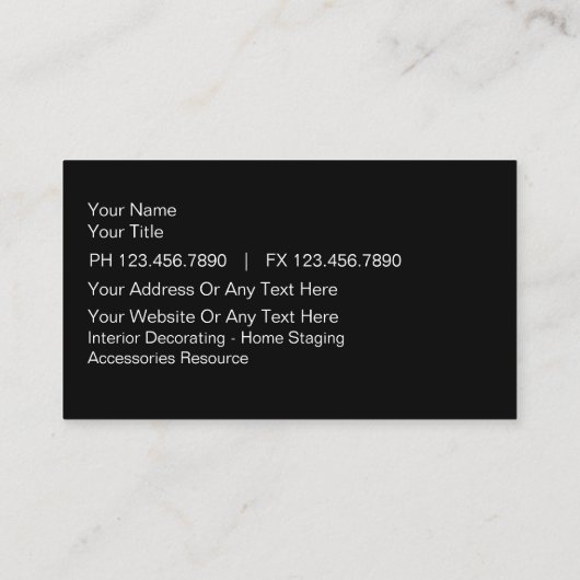 Décoration Carte de visite (Dos)