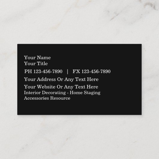 Décoration Carte de visite (Dos)