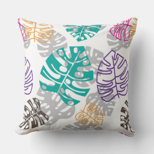 décoration coussin feuille