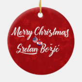 Décoration Croate Américaine De Fêtes, Sretan Boži (Dos)