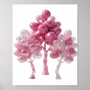 Décoration d'arbre à ballons argentée tendance Art
