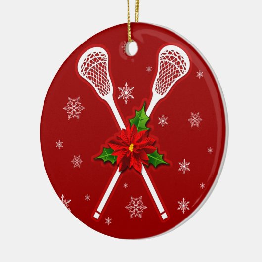 Décoration d'arbre de Noël de lacrosse (Gauche)