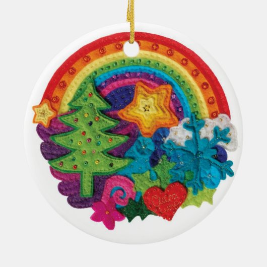 Décoration d'arc-en-ciel de Noël - une conception (Dos)