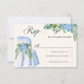 Décoration de chaise florale aquarelle rsvp  (Devant)