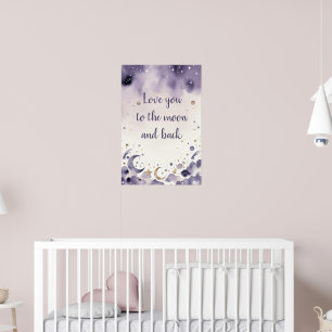 Décoration de chambre bébé étoiles et nuages aquar