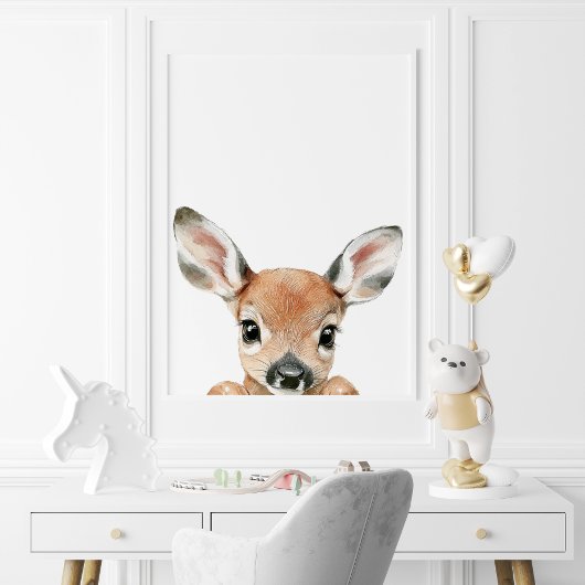 Décoration de chambre de bébé faon à l'aquarelle m