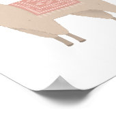 Décoration de chambre de fille lama bohème neutre  (Coin)