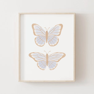 Décoration de chambre de filles papillon bleu perv