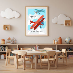 Décoration de chambre pour enfants avec des avions