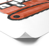 Décoration de chambre pour enfants Bulldozer Red C (Coin)