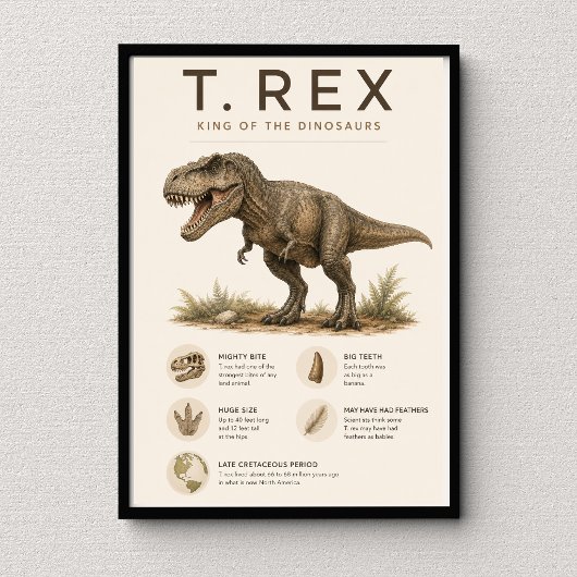 Décoration de classe de sciences éducatives T. Rex