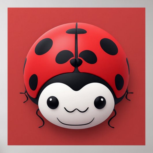 Décoration de fête de ladybug de dessin animé joye (Devant)