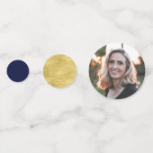 Décoration de fête de retraite moderne confetti or (Derrière)