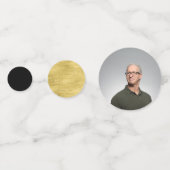 Décoration de fête de retraite moderne en confetti (Derrière)