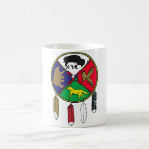 Décoration de la tasse w/feather de roue de