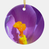 Décoration de l'ornement de crocus aux fleurs viol (Devant)