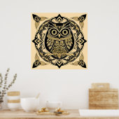 🦉 Décoration de luxe en forme de chouette dorée o (Cuisine)