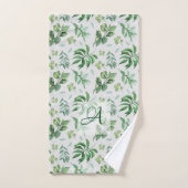 Décoration de maison botanique de feuilles vertes (Serviette à main)