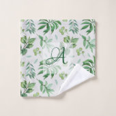 Décoration de maison botanique de feuilles vertes (Gant de toilette)