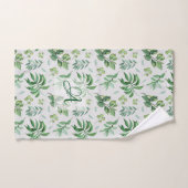 Décoration de maison botanique de feuilles vertes (Serviette à main)