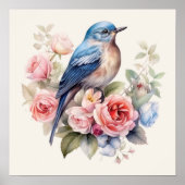 Décoration de maison d'art floral Bluebird (Devant)