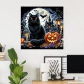 Décoration de maison de chat noir Halloween (Bureau à domicile)
