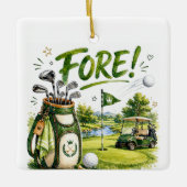Décoration de maison drôle FORE pour golfeur  (Devant)