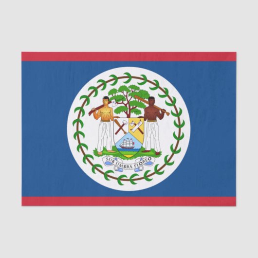 décoration de mode Belize, papier de soie drapeau  (Recto)