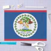 décoration de mode Belize, papier de soie drapeau  (Artisanat)