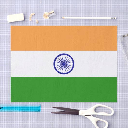 décoration de mode Inde, papier de soie Drapeau In (Artisanat)