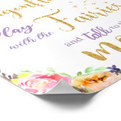 Décoration de mur de nursery fée florale rose viol (Coin)