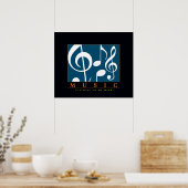 décoration de musique, note clef à trois (Cuisine)