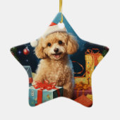 Décoration de Noël de caniche, Cadeau pour Amoureu (Dos)