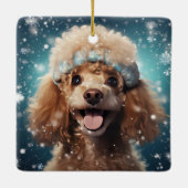 Décoration de Noël de caniche, Cadeau pour Amoureu (Dos)