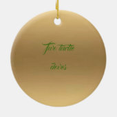 Décoration de Noël d'or de deux colombes de tortue (Dos)